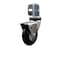 Service Caster 3'' Bright Chrome Neoprene Rubber Caster with BrakeCorner Mount Bracket SCC-GR03S310-NPRB-BC-B-71678-CB90 - alternate 1